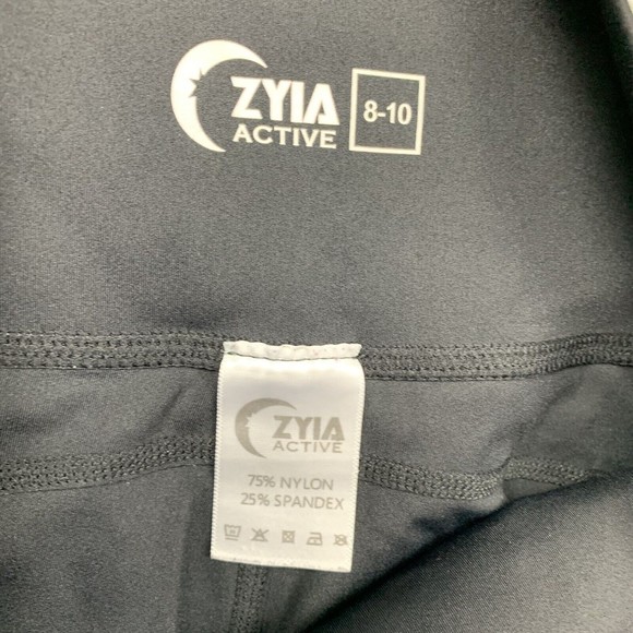 Zyia Active Black Capri Leggings Size 8-10 Athletic Side Pockets - Picture 14 of 14